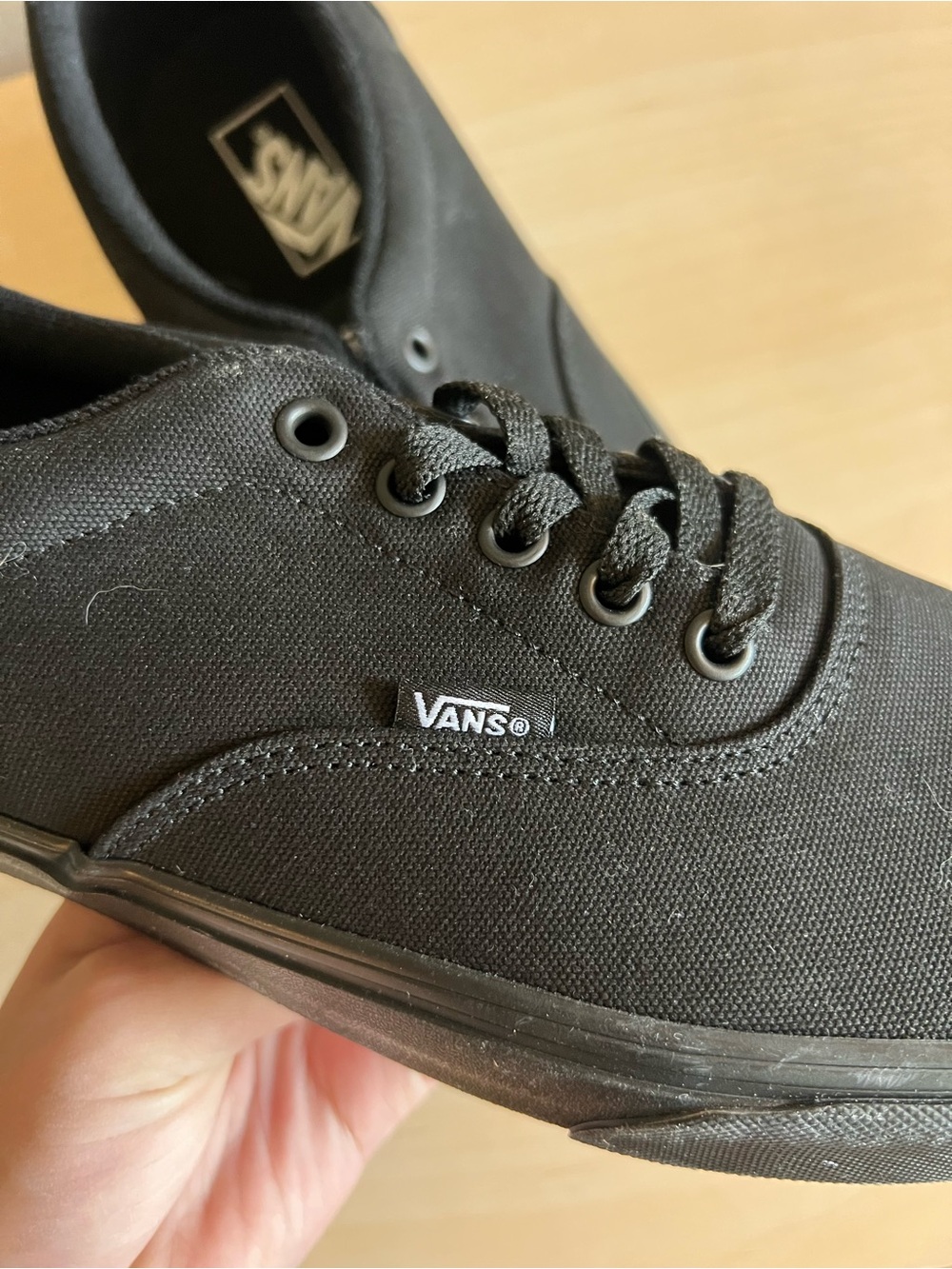 Vans Men's Low-Top Canvas Sneakers in Black